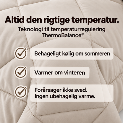 BlødSøvn® – den hurtigtørrende 2-i-1-dyne, der gør dynebetrækket overflødigt.