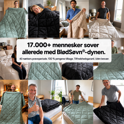 BlødSøvn® – den hurtigtørrende 2-i-1-dyne, der gør dynebetrækket overflødigt.