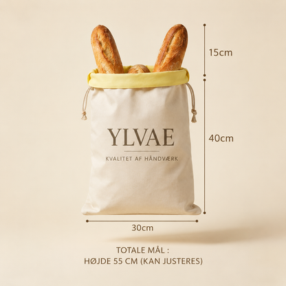 Brødpose i bivoks fra Ylvae – størrelse 30 × 40 cm