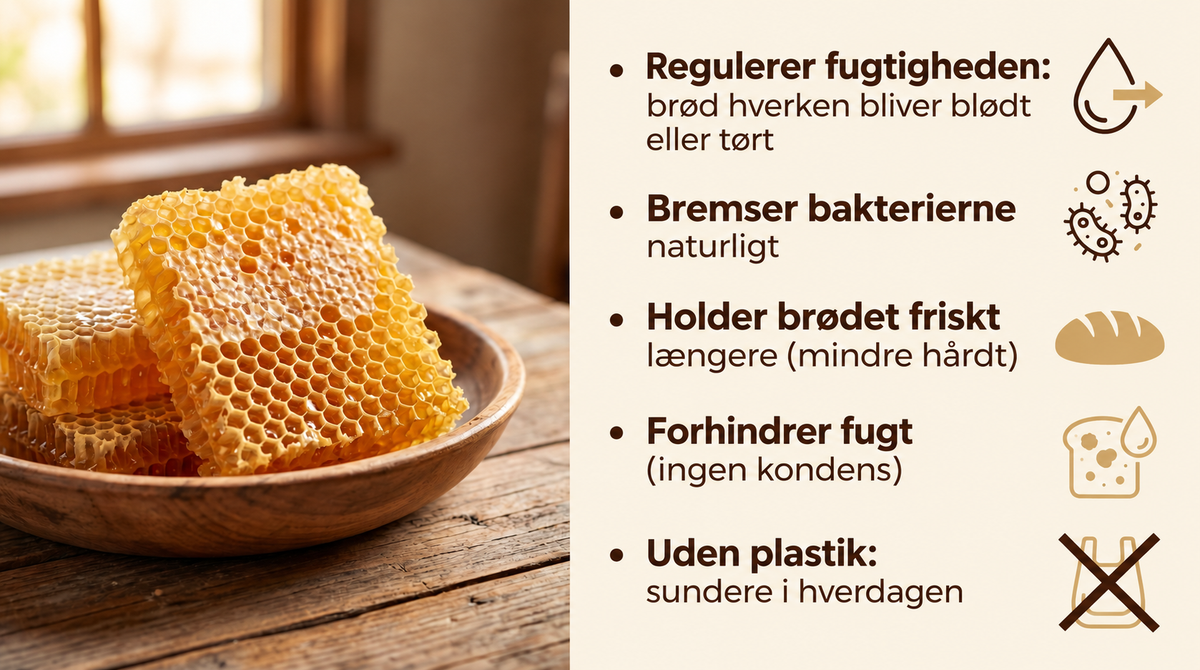 Brødpose i bivoks fra Ylvae – størrelse 30 × 40 cm