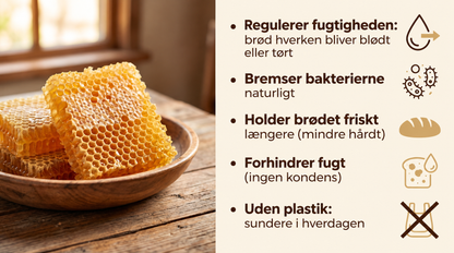 Brødpose i bivoks fra Ylvae – størrelse 30 × 40 cm
